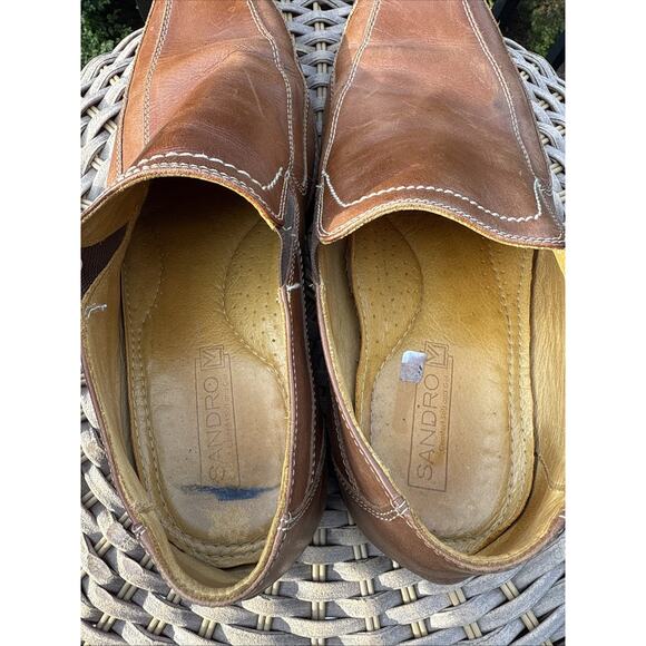 Sandro Moscoloni Easy Leather Venetian Loafer Shoes Men's Brown Size US 13 - Picture 6 of 16